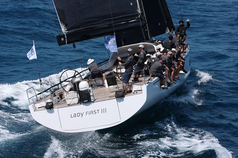 The sleek Mylius 60 Lady First III of Jean-Pierre Dreau - RORC Caribbean 600 - photo © Tim Wright / RORC