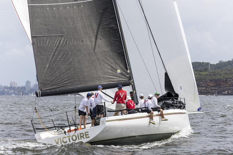 Victoire in the Super 40s on day 1 of the 2022 Sydney Harbour Regatta photo copyright Andrea Francolini / MHYC taken at Middle Harbour Yacht Club and featuring the IRC class