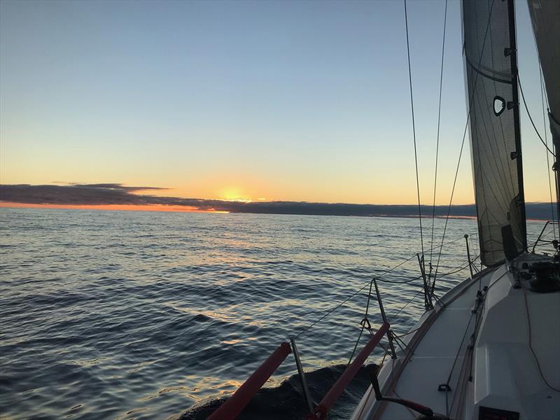 Saturday's sunrise from Maverick - 50th King Island Race photo copyright Rod Smallman taken at Ocean Racing Club of Victoria and featuring the IRC class