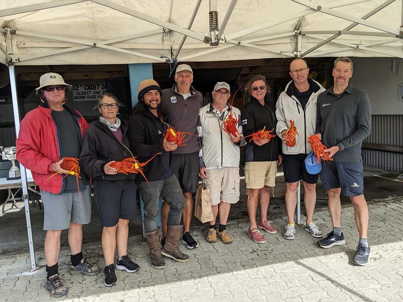 Happy winners with their crayfish prizes - 50th King Island Race photo copyright ORCV taken at Ocean Racing Club of Victoria and featuring the IRC class