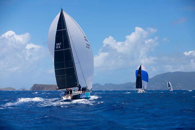 Pamala Baldwin's J122 Liquid from Antigua posted a 2nd and 1st place on Mount Gay Race Day - 49th BVI Spring Regatta photo copyright Alastair Abrehart taken at Royal BVI Yacht Club and featuring the IRC class