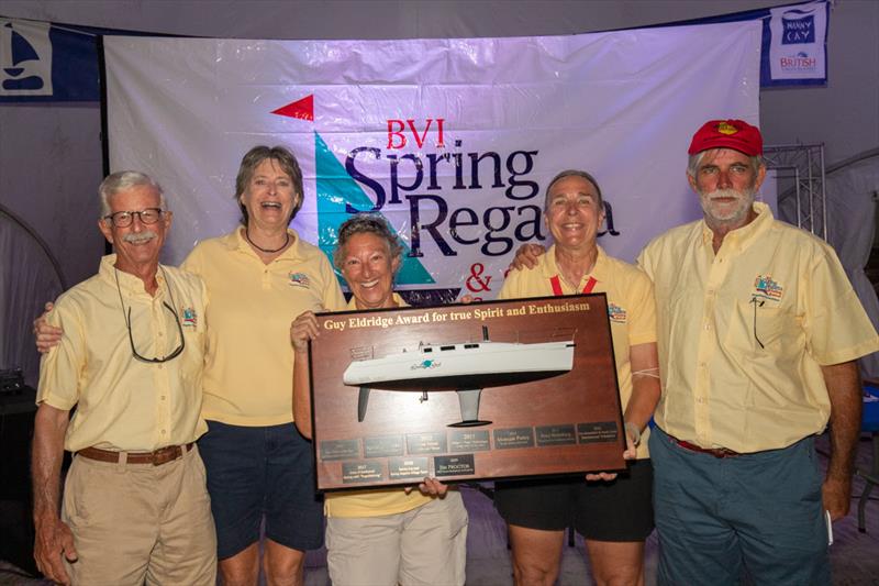 BVISR Regatta Chairman Bob Phillips, Judy Petz, Regatta Director, Pam Fuller, Anne Poor, Chris Haycroft - 49th BVI Spring Regatta & Sailing Festival  - photo © Alastair Abrehart