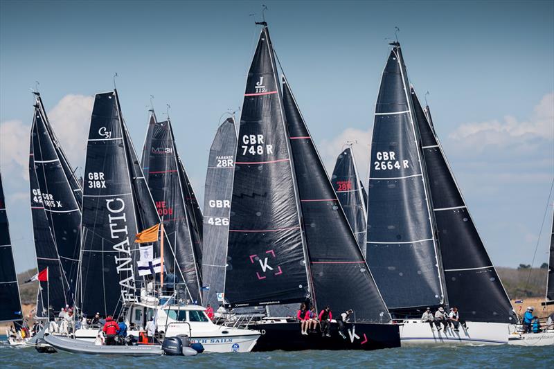 IRC Two saw very close racing in the largest class, with Team Knight Build on J/112 Happy Daize taking pole position by just one point on day 1 of the RORC Easter Challenge - photo © Paul Wyeth / www.pwpictures.com