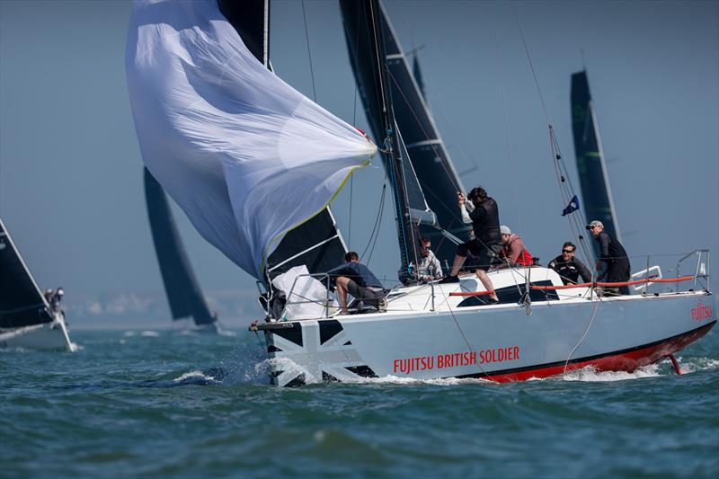The Army Sailing Association's Sun Fast 3600 Fujitsu British Soldier, skippered by Henry Foster, on day 2 of the RORC Easter Challenge - photo © Paul Wyeth / www.pwpictures.com