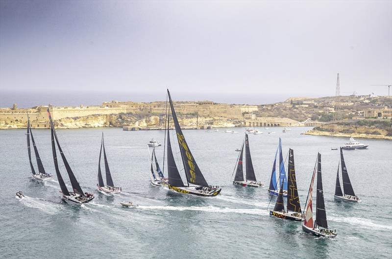 Start of the Rolex Middle Sea Race 2021 photo copyright Kurt Arrigo taken at Royal Malta Yacht Club and featuring the IRC class