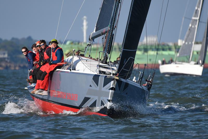 Fujitsu British Soldier during the RORC Cervantes Trophy Race Cowes to Le Havre photo copyright Rick Tomlinson taken at Royal Ocean Racing Club and featuring the IRC class