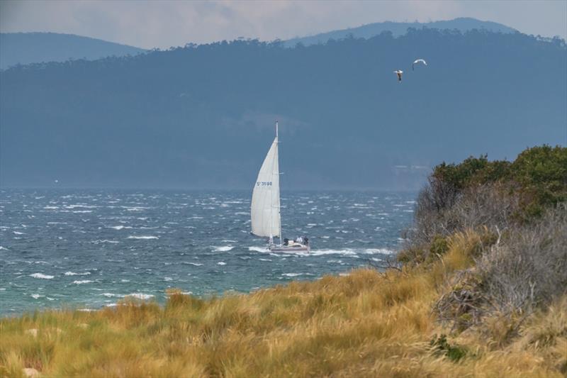 Justin Barr's Rumbeat handles the harsh conditions in the 2020 Aus Yachting Champs photo copyright Beau Outteridge taken at Ocean Racing Club of Victoria and featuring the IRC class