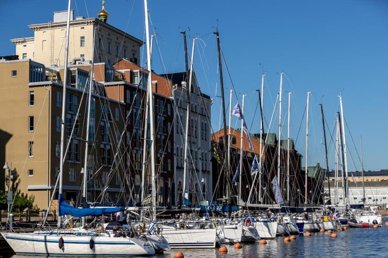 Boats will be docked in the heart of Helsinki before the start of the race photo copyright Pepe Korteniemi taken at Royal Ocean Racing Club and featuring the IRC class