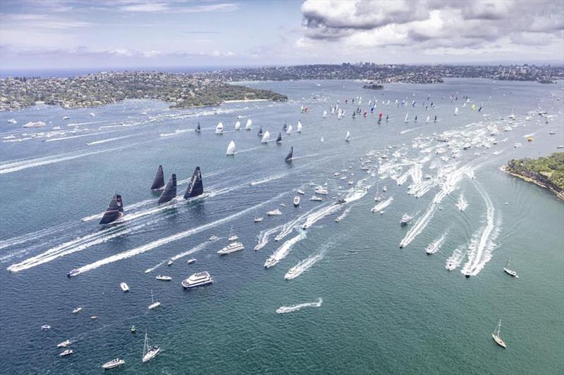 The start of the 2021 Rolex Sydney Hobart photo copyright Rolex / Andrea Francolini taken at Cruising Yacht Club of Australia and featuring the IRC class
