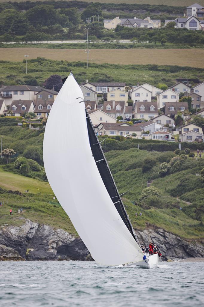 Kuka 3 skippered by Franco Niggeler at the start of the SSE Renewables Round Ireland Race photo copyright David Branigan / Oceansport  taken at Wicklow Sailing Club and featuring the IRC class
