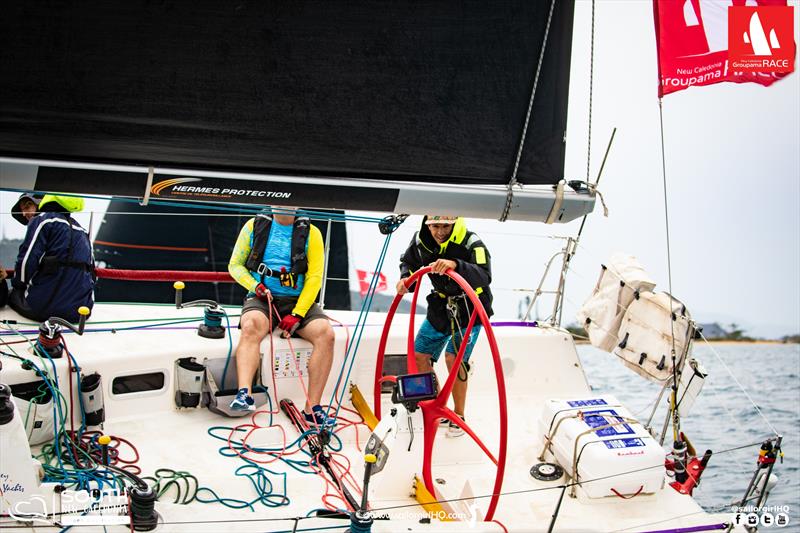 Alex andre Rouys skipper of Guilty Pleasures smiling for the camera - 2022 Groupama Race - photo © Nic Douglass @sailorgirlHQ