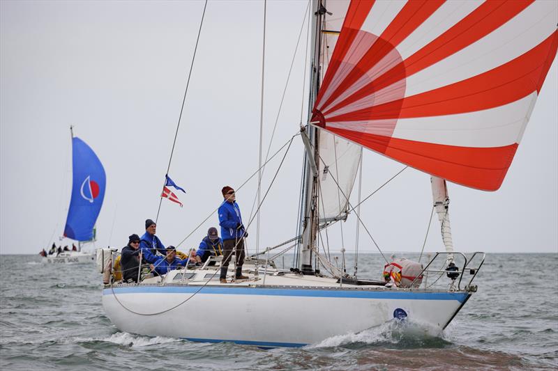 Smaller entries with lower handicaps such as Ian Hickey's Cavatina, a two-times past winner may yet reach the podium in the SSE Renewables Round Ireland Race photo copyright David Branigan / Oceansport taken at Wicklow Sailing Club and featuring the IRC class