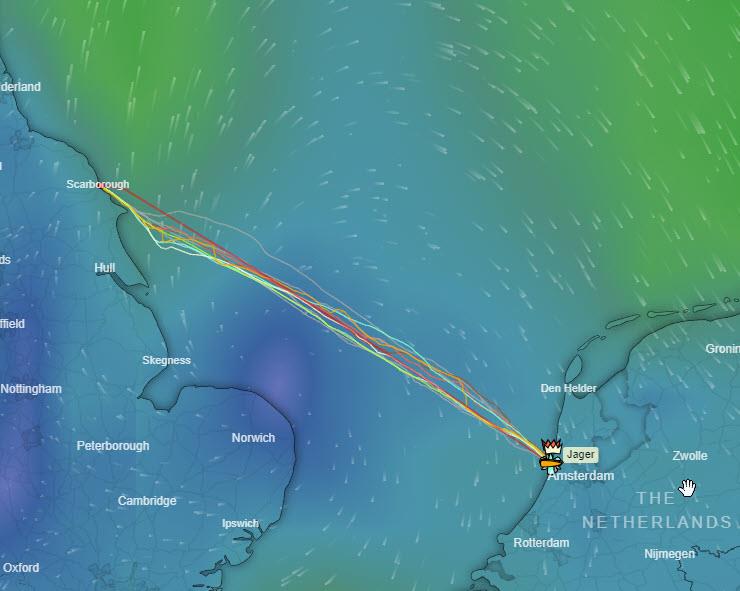 Scarborough Yacht Club North Sea Race route - photo © SYC