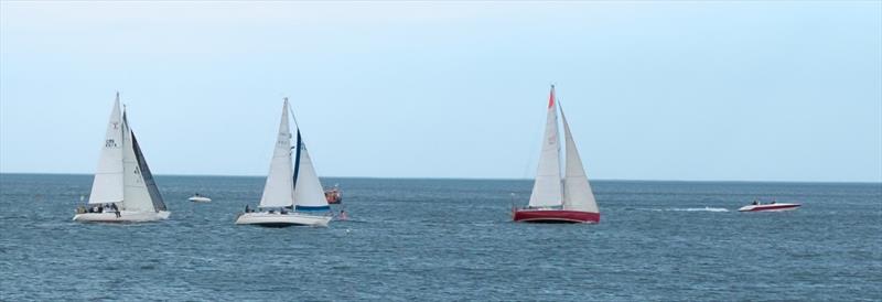 Crossing the Start Line in the Scarborough Yacht Club North Sea Race photo copyright SYC taken at Scarborough Yacht Club and featuring the IRC class