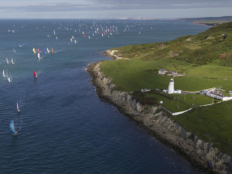 The fleet approaching St Catherine's Point - Round the Island Race - photo © Ian Roman