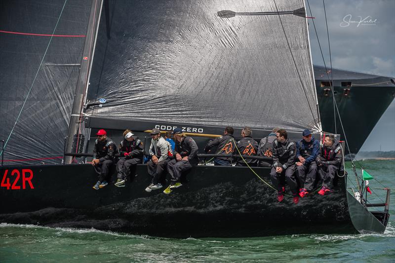 Sailing up the Eastern end of the Solent during the Round the Island Race 2022 photo copyright Sam Kurtul / www.worldofthelens.co.uk taken at Island Sailing Club, Cowes and featuring the IRC class