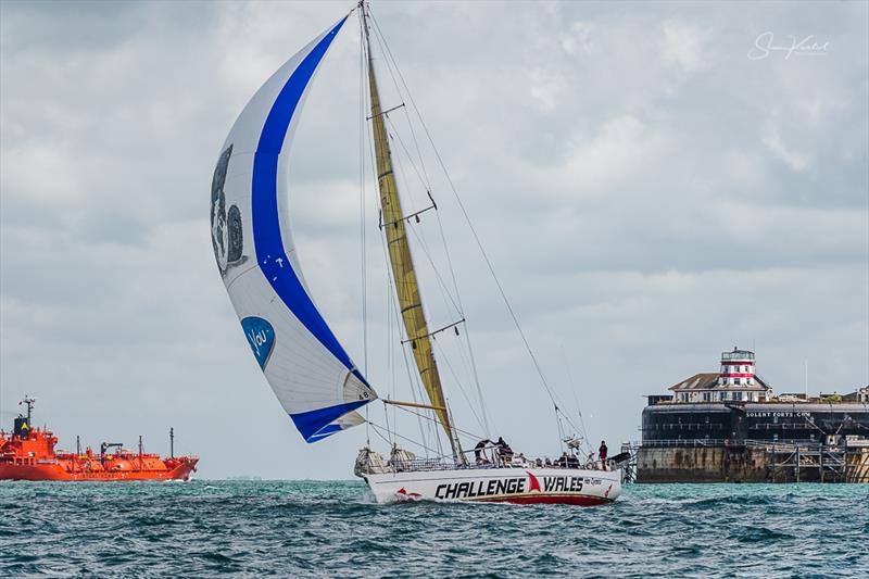 Sailing up the Eastern end of the Solent during the Round the Island Race 2022 photo copyright Sam Kurtul / www.worldofthelens.co.uk taken at Island Sailing Club, Cowes and featuring the IRC class