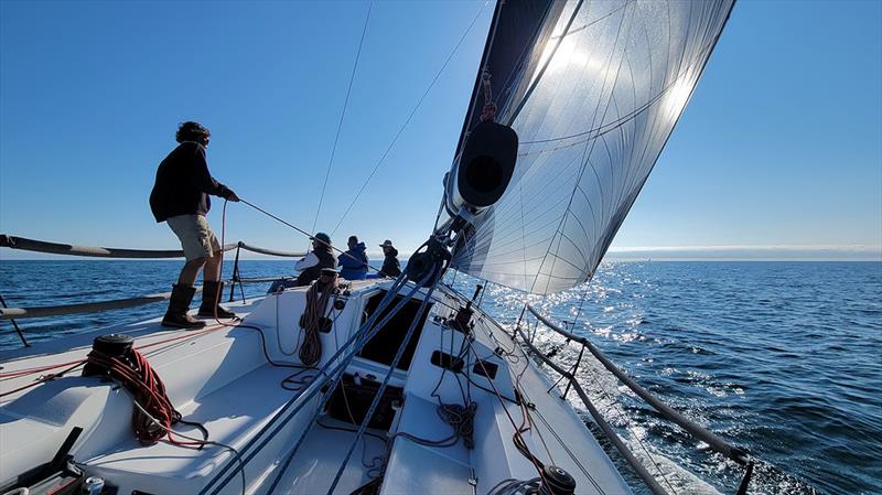 Eric Irwin and Mary Martin aboard Alliance - Ida Lewis Distance Race photo copyright Bill Shea taken at Ida Lewis Yacht Club and featuring the IRC class