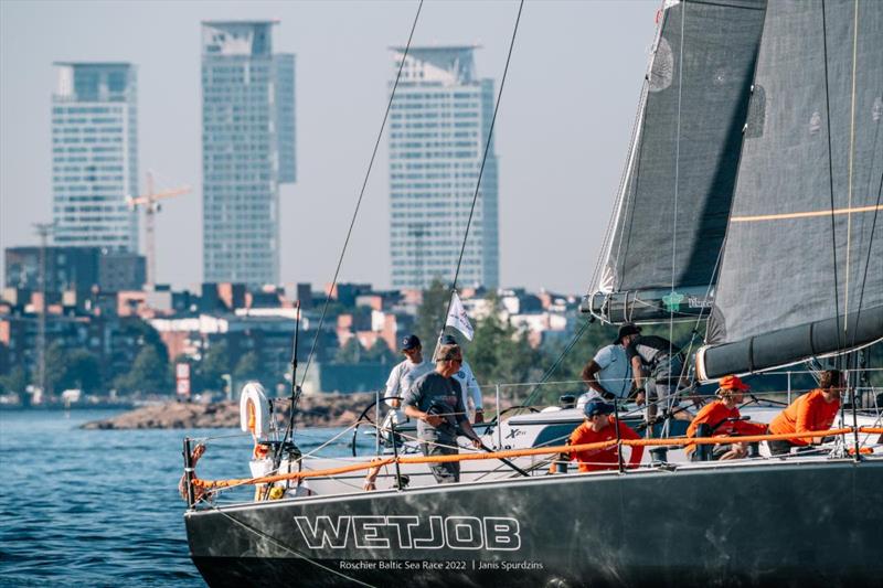 Niclas Heurlin's Swedish Farr 400 Wetjob at the start with Helsinki City as the backdrop - photo © Janis Spurdzins / www.janisspurdzins.com/sailing