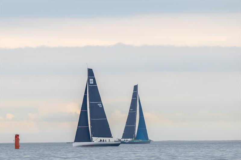 Roschier Baltic Sea Race: At the finish in Helsinki after 635 nm and some close racing: Outsider and the Volvo 70 GP Bullhound - photo © Pepe Korteniemi /www.pepekorteniemi.fi