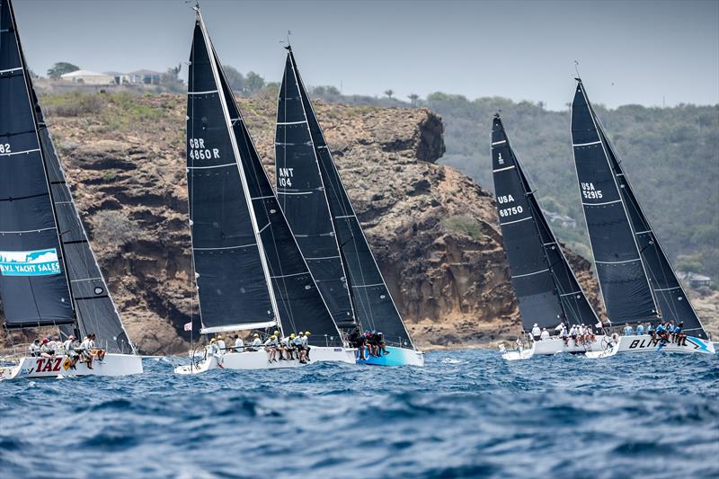 2022 Antigua Sailing Week fleet racing outside of English Harbour - photo © Paul Wyeth / pwpictures.com