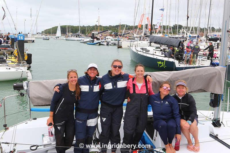 Louise Morton and her crew on Ladies Day - Cowes Week day 4 - photo © Ingrid Abery / www.ingridabery.com