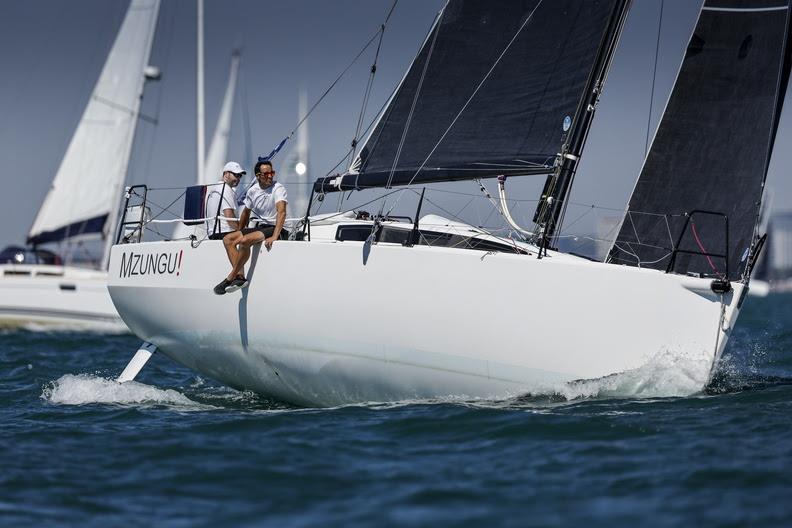 Sam White and Sam North on board Mzungu! during the Sevenstar Round Britain & Ireland Race - photo © Paul Wyeth / www.pwpictures.com