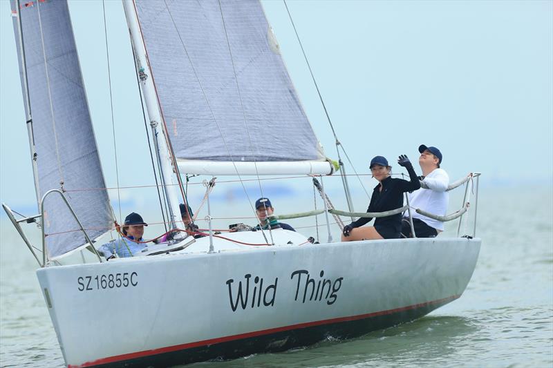 PY fleet champions Wild Thing winding down after a race - photo © Howie Choo