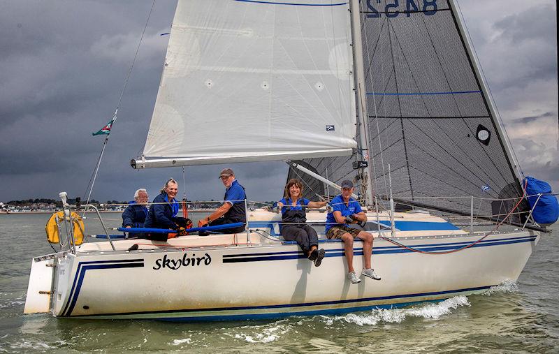 The Skybird Crew during Mersea Week 2022 photo copyright Chrissie Westgate taken at West Mersea Yacht Club and featuring the IRC class