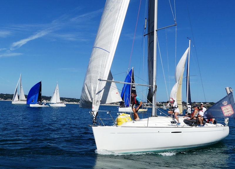 Jack Rabbit at the start of the RCIYC Rossborough Round the Island Race 2022 photo copyright Bill Harris taken at Royal Channel Islands Yacht Club and featuring the IRC class