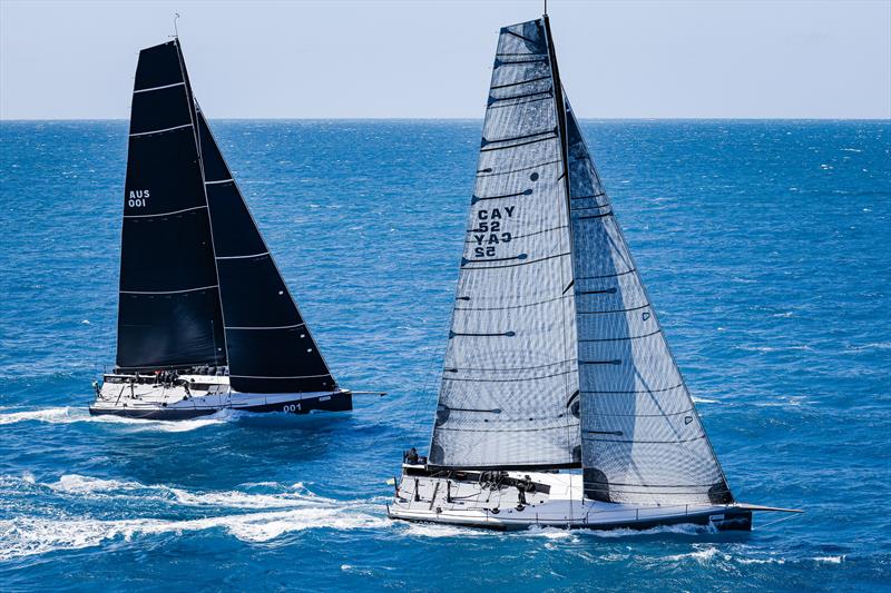 Ichi Ban (left) and Caro in Rating Division 1 on day 4 at 2022 Hamilton Island Race Week photo copyright Salty Dingo taken at Hamilton Island Yacht Club and featuring the IRC class