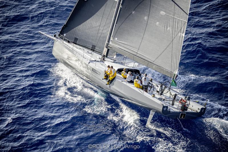 Eric de Turckheim's French NMYD 54 Teasing Machine wins the 2022 Rolex Middle Sea Race Trophy photo copyright Kurt Arrigo / Rolex taken at Royal Malta Yacht Club and featuring the IRC class