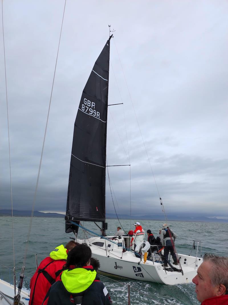 Pwllheli Autumn Challenge Series Week 4: Very close racing between J99 Jackpot and J109 Mojito photo copyright Nick Smith taken at Pwllheli Sailing Club and featuring the IRC class