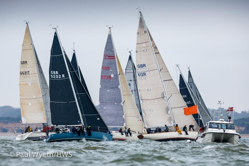 IRC Three start during 41st Hamble Winter Series - Week 6 - photo © Paul Wyeth / www.pwpictures.com