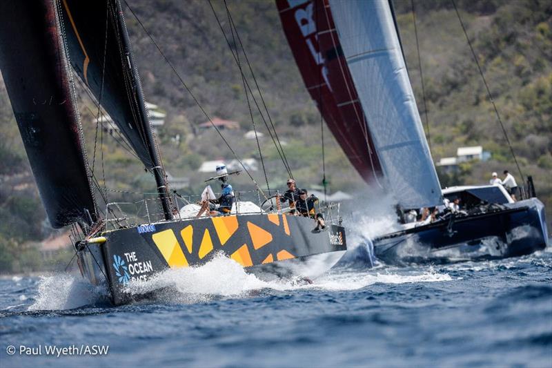 Ambersail and Gunboat 68 Tosca in the 2022 edition of Antigua Sailing Week photo copyright Paul Wyeth / Antigua Sailing Week taken at Antigua Yacht Club and featuring the IRC class