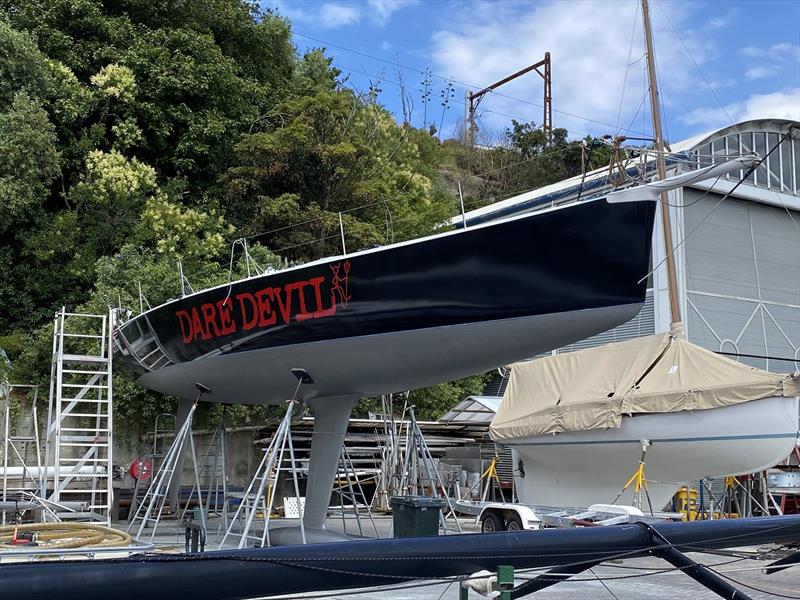 New paint job and mast for Dare Devil - photo © Sibby Ilzhofer