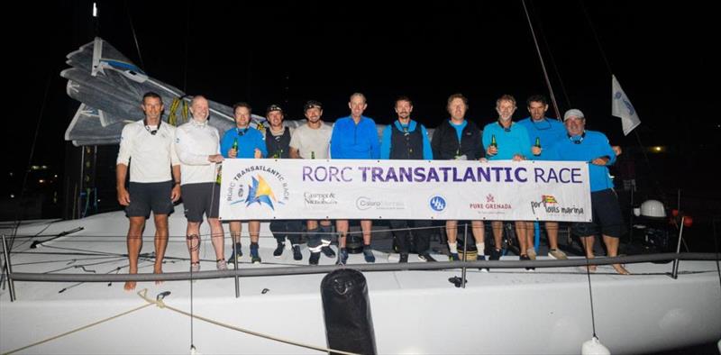 Stefan Jentsch and team on the Botin 56 Black Pearl - `Black Pearl is a machine and we have had absolutely perfect conditions.` - RORC Transatlantic Race - photo © Arthur Daniel / RORC