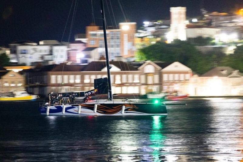 Arto Linnervuo and the crew on the foiling Infiniti 52 Tulikettu (FIN) crossed the finish line with an elapsed time of 11d 10h 33m 46s - photo © Arthur Daniel / RORC