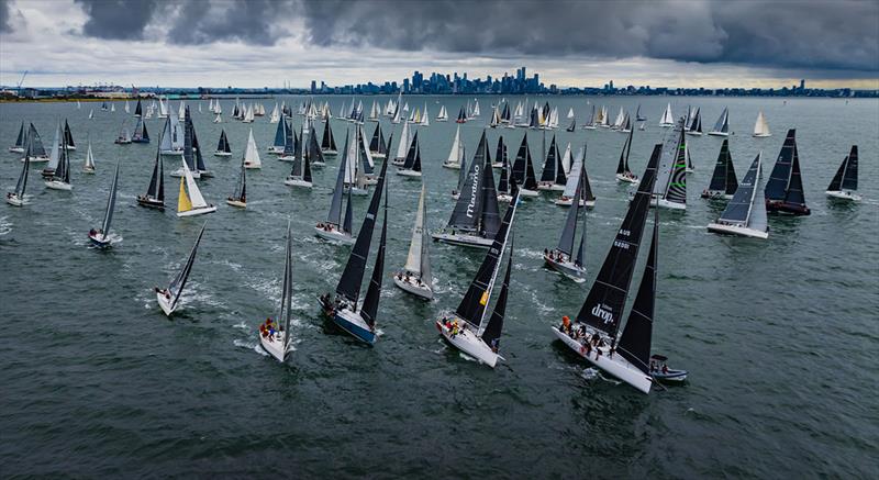 Start off Williamstown - Festival of Sails photo copyright Salty Dingo taken at Royal Geelong Yacht Club and featuring the IRC class