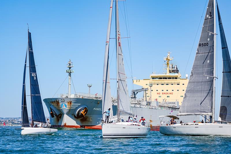 Avoiding the shipping in the area on Day 2 at the Festival of Sails  - photo © Salty Dingo