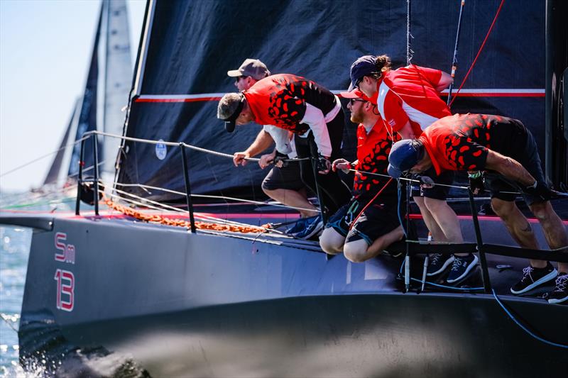 Fancy footwork from Scarlet Runner crew on Day 2 at the Festival of Sails  - photo © Salty Dingo