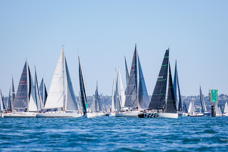 Slow motion in light air on Day 2 at the Festival of Sails  photo copyright Salty Dingo taken at Royal Geelong Yacht Club and featuring the IRC class