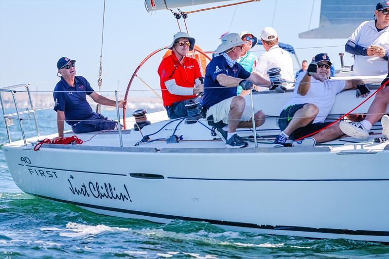 Just Chillin - it's all you could do on a light Day 2 at the Festival of Sails  photo copyright Salty Dingo taken at Royal Geelong Yacht Club and featuring the IRC class