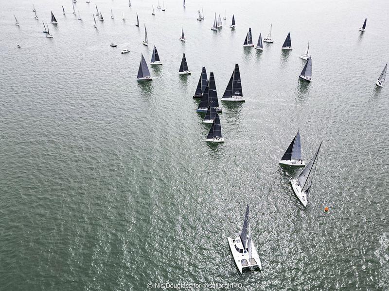 And they're off - well as much as you can be in the light breeze... - photo © Nic Douglass @sailorgirlHQ