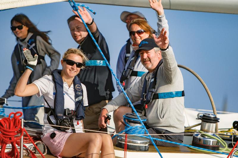 A happy crew enjoying Britain's Favourite Yacht Race - photo © Paul Wyeth / pwpictures.com