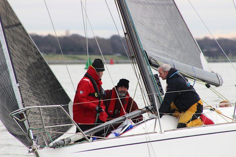 Liverpool YC Brass Monkey Series race 5 photo copyright Alistair Roaf taken at Liverpool Yacht Club and featuring the IRC class