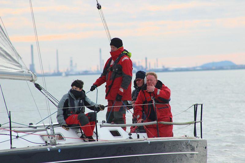 Liverpool YC Brass Monkey Series race 5 photo copyright Alistair Roaf taken at Liverpool Yacht Club and featuring the IRC class