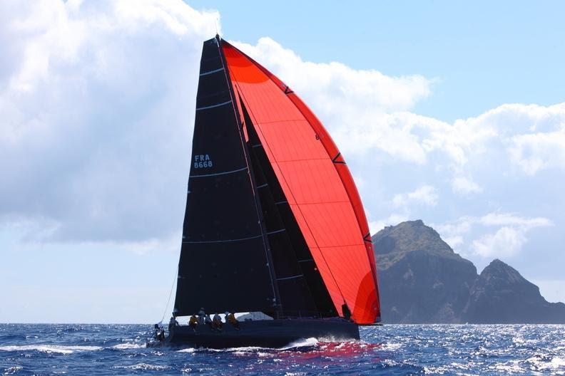 Eric de Turckheim's NMD54 Teasing Machine (FRA) at Redonda in the RORC Caribbean 600 photo copyright Tim Wright / www.photoaction.com taken at Royal Ocean Racing Club and featuring the IRC class