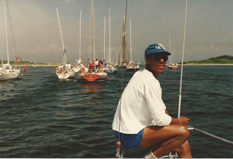 Parade of Boats to the Race Course (1989) - Block Island Race Week - photo © Impetuous