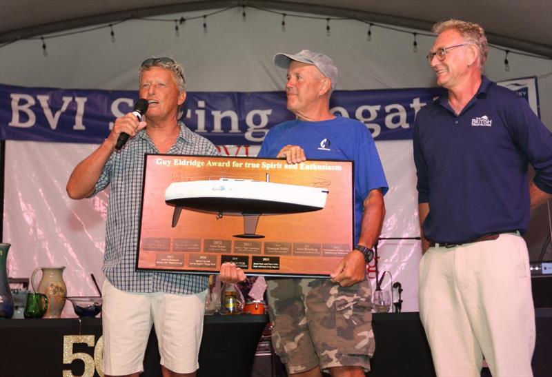 The Guy Eldridge Spirit of Enthusiasm Award was presented to Richard Wooldridge and Steve Davis for rebuilding the Kelsall 47 Triple Jack - BVI Spring Regatta & Sailing Festival - photo © Ingrid Abery / www.ingridabery.com